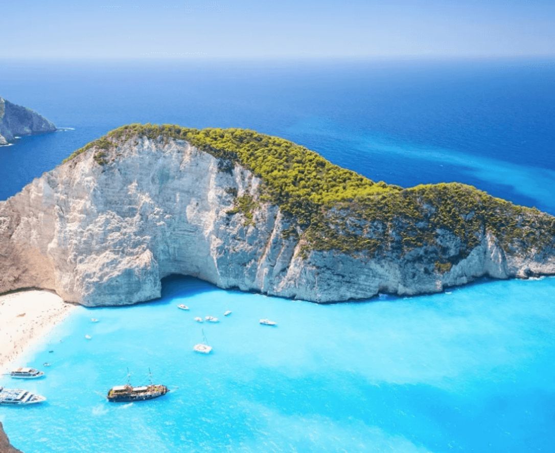 Turquoise bay in Greece
